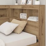vidaXL Tête de lit de rangement avec étagère Chêne artisanal 100 cm