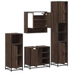 vidaXL Ensemble de meubles de salle de bain 4 Pièces chêne marron