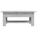 vidaXL Table basse gris béton 102x55x42 cm bois d'ingénierie