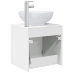 vidaXL Vanité de lavabo mural Blanc 49 5 x 44 5 x 65 cm
