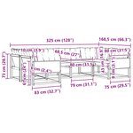 vidaXL Ensemble de canapés d'extérieur 6 pc Naturel et gris clair