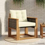 vidaXL Sofa de milieu extérieur Bois d'Acacia Massif Naturel