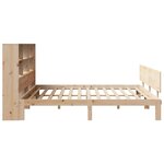 vidaXL Lit bibliothèque sans matelas 200x200 cm bois massif de pin
