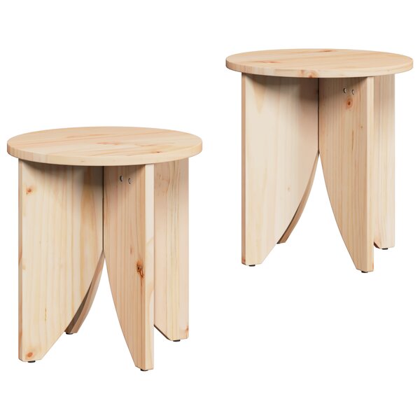 vidaXL Table basse 2 Pièces Naturel 41 5 x 41 5 x 44 cm