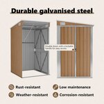 vidaXL Remise de jardin murale Marron 118x100x178 cm Acier galvanisé