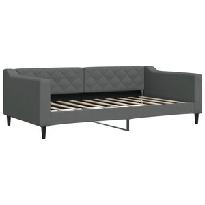 vidaXL Lit de jour gris foncé 100x190 cm tissu