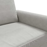 vidaXL Canapé à 2 places Gris clair 120 cm Velours