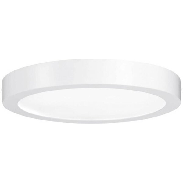 Plafonnier Lunar LED rond saillie 300mm 17W 230V blanc mat alu
