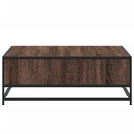 vidaXL Table basse chêne marron 80x80x30 cm bois d'ingénierie et métal