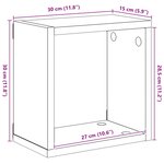 vidaXL Étagères cube murales 2 Pièces Blanc 30x15x30 cm