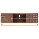 Vidaxl meuble tv 124x29x45 cm bois massif de manguier