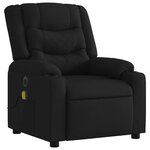 vidaXL Fauteuil de massage inclinable électrique Noir Tissu