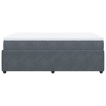 vidaXL Sommier à lattes de lit et matelas Gris foncé 120x200cm Velours