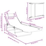 vidaXL Chaises longues pliantes 2 Pièces avec repose-tête crème Textilène
