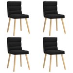 vidaXL Chaises à manger lot de 4 noir tissu