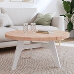 vidaXL Dessus de table Ø90x4 cm rond bois massif de hêtre