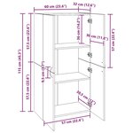 vidaXL Cabinet de Bureau avec étagère chêne artisanal 60 x 32 x 115 cm