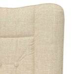 vidaXL fauteuil Crème 63 x 67 x 94 cm Tissu et contreplaqué