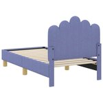 vidaXL Cadre de lit pour tout-petit avec tête de lit Bleu denim Tissu