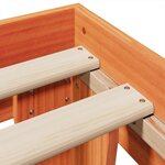 vidaXL Cadre de lit sans matelas cire marron 200x200cm bois pin massif