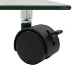 vidaXL Supports roulants à plantes 4 Pièces 35x35 cm Carré Verre trempé