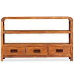 vidaXL Meuble TV Bois d'acacia solide 90 x 30 x 55 cm