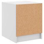 vidaXL Tables de chevet avec portes en verre 2 Pièces blanc 35x37x42 cm