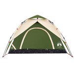 vidaXL Tente de camping à dôme 5 personnes vert libération rapide