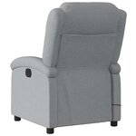 vidaXL Fauteuil de massage inclinable électrique gris clair tissu