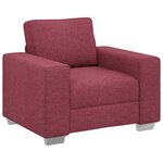 vidaXL Canapé avec coussin Rouge bordeaux 100 x 77 x 82 cm tissu