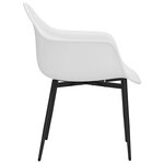 vidaXL Chaises à manger lot de 2 blanc PP