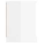 vidaXL Meuble TV blanc brillant 73x35 5x47 5 cm bois d'ingénierie