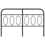 vidaXL Tête de lit métal noir 140 cm