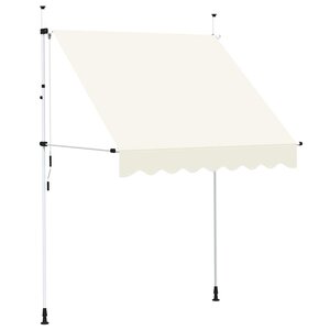 vidaXL Auvent manuel rétractable 200 cm Crème