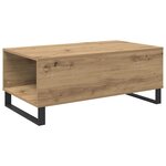 vidaXL Table basse Chêne artisanal 90 x 50 x 36 5 cm Bois d'ingénierie