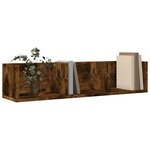 vidaXL Armoires murales 2Pièces chêne fumé 75x18x16 5cm bois d'ingénierie