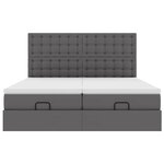 VidaXL Cadre de lit ottoman avec matelas gris 200x200 cm similicuir