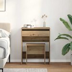 vidaXL Coiffeuse chêne artisanal 60 x 40 x 75 cm Bois d'ingénierie