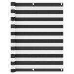 vidaXL Écran de balcon Anthracite et blanc 120x600 cm Tissu Oxford