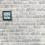 vidaXL Panneaux muraux 3D design de brique gris clair 11 Pièces EPS