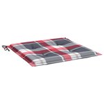 vidaXL Coussins de chaise de jardin lot de 6 carreaux rouges 50x50x3cm