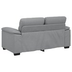 vidaXL Canapé à 2 places gris clair 120 cm tissu