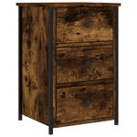 vidaXL Table de chevet chêne fumé 40x36x60 cm bois d'ingénierie
