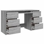 vidaXL Bureau Sonoma gris 140x50x77 cm Bois d'ingénierie