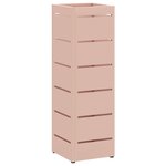 vidaXL Porte-parapluies Rose Métal Incrustations décoratives