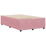 vidaXL Cadre de lit rose 120x190 cm velours