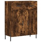 vidaXL Buffet chêne fumé 69 5x34x90 cm bois d'ingénierie