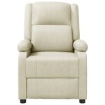 vidaXL Fauteuil de massage Crème Similicuir