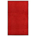 vidaXL Paillasson lavable Rouge 90x150 cm