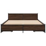 vidaXL Cadre de lit et tiroirs chêne marron 120x200 cm bois ingénierie